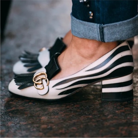 RARE Gucci Marmont Zebra fringe loafer heels
RETAIL 995 - Picture 2 of 7